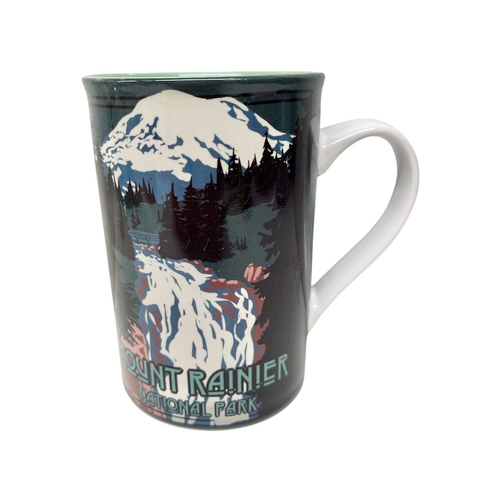 Vtg Mount Rainier National Park Washington Souvenir Coffee Mug Cup Mountains